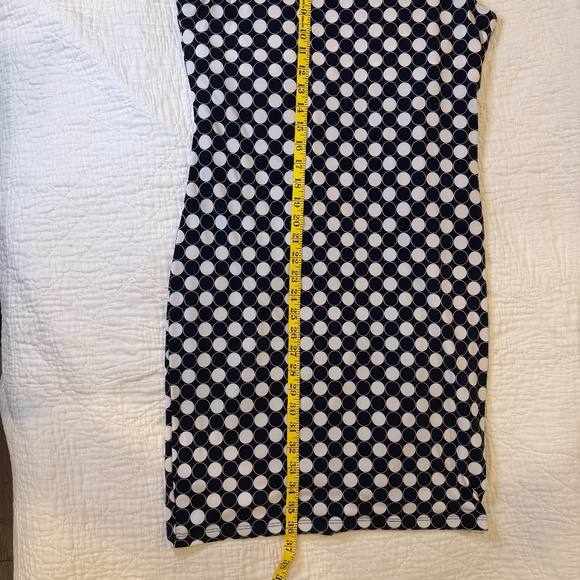 Vince Camuto navy & white polka dot dress women's size M Nordstrom - Picture 4 of 8